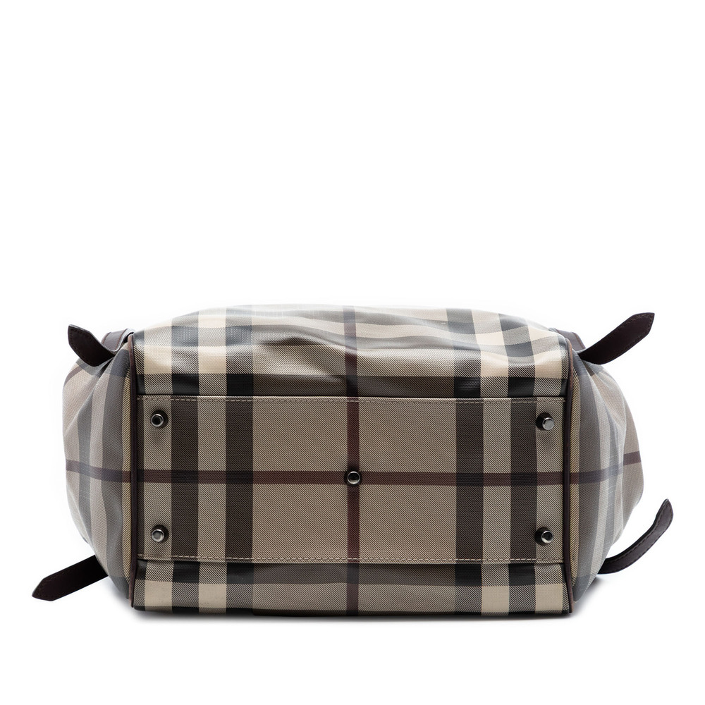 Pre-Loved Burberry Small Smoke Check Coated Canvas Canterbury Tote - Picture 3 of 7